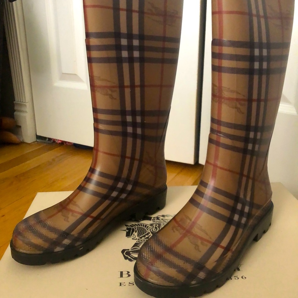 Burberry rain boots